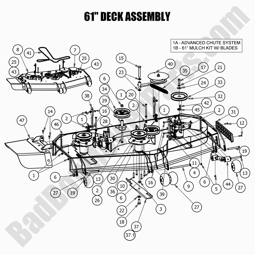 2021 Revolt - 61" Deck Assembly